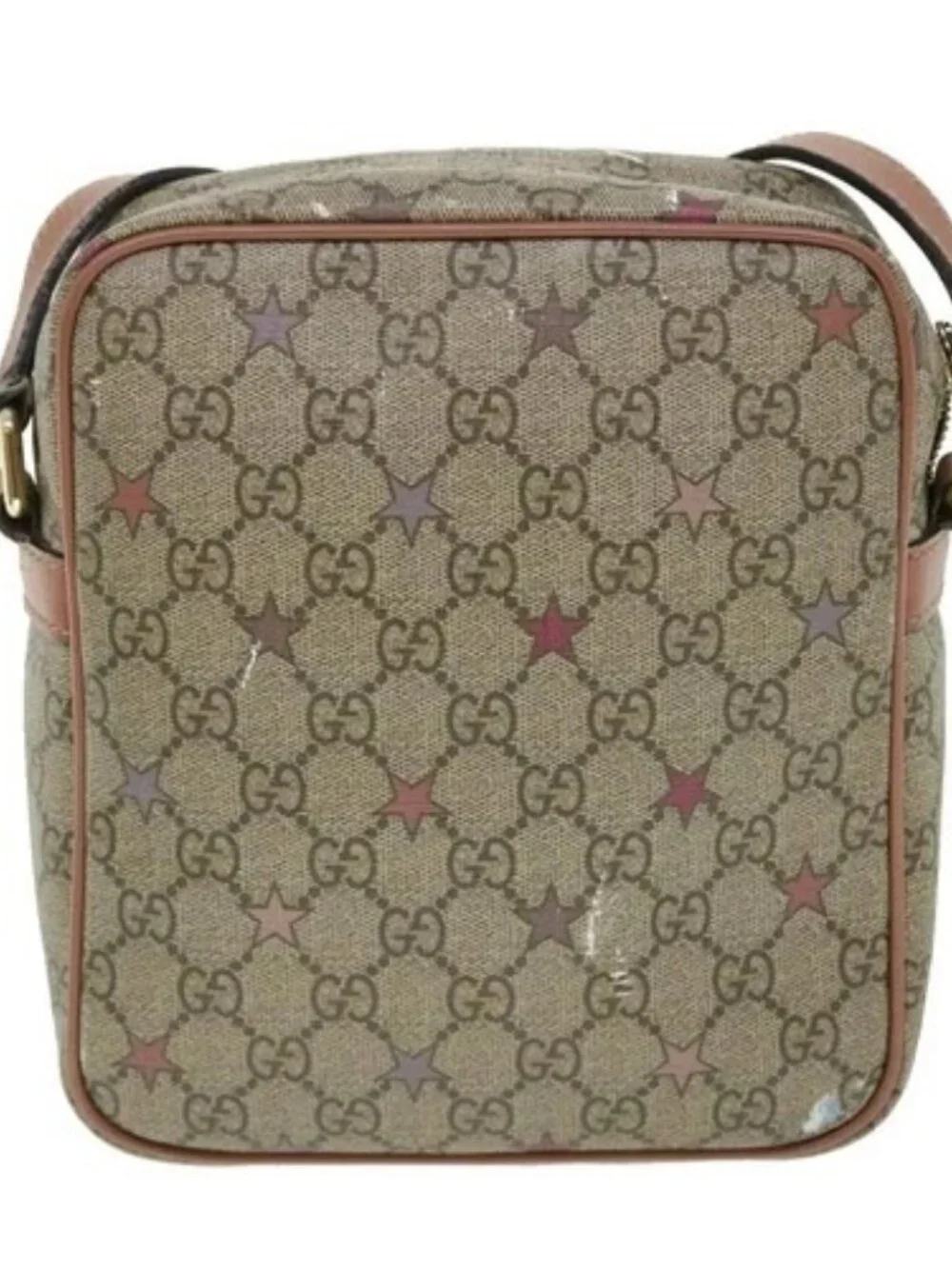 GUCCI GG Canvas Shoulder Bag PVC Leather Beige - Picture 2 of 16
